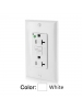 Leviton GFTR2-HGW - 20A - 125 V - NEMA 5-20R - SmartlockPro Slim Self-Test GFCI Receptacle - Extra-Heavy Duty Hospital Grade - Tamper-Resistant - 20 Amp Feed-Through - White